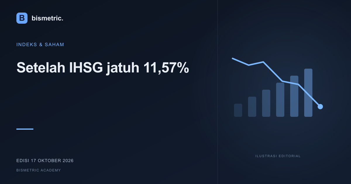 Ilustrasi editorial: Setelah IHSG jatuh 11,57%: rebound berapa agar kembali ke titik awal? | 17 Okt 2026