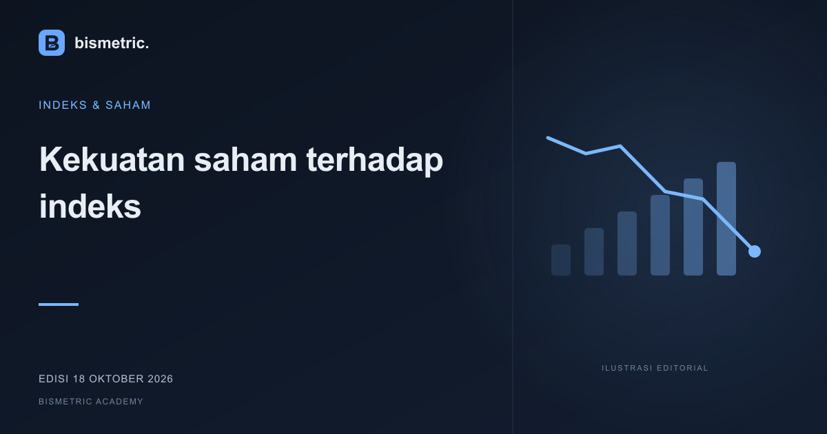 Ilustrasi editorial: Kekuatan saham terhadap indeks