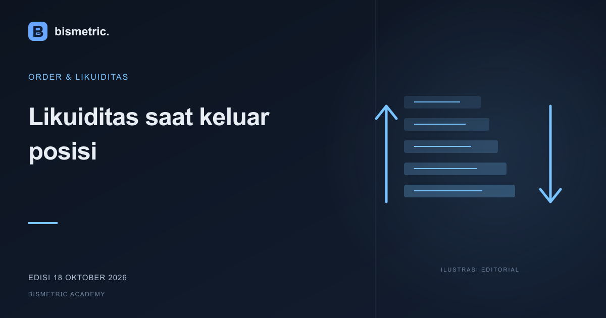 Ilustrasi editorial: Likuiditas saat keluar posisi